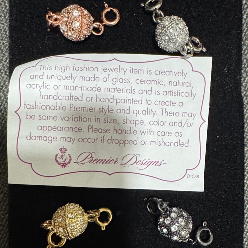 Premier Designs Gold, Silver, black, Rose Gold Bracelet Clasps‎ charms magnetic